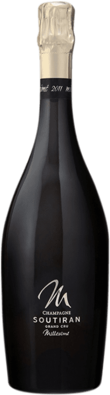 Free Shipping | White Sparkling Wine Soutiran Grand Cru, Millésimé A.O.C. Champagne Champagne France Pinot Noir, Chardonnay 75 cl