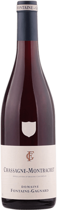 Free Shipping | Red wine Fontaine Gagnard Village A.O.C. Chassagne-Montrachet Burgundy France Pinot Black 75 cl