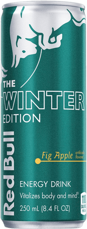 Kostenloser Versand | 12 Einheiten Box Energydrink Red Bull Energy Drink Fig Winter Limitierte Edition Österreich Dose 25 cl Apple — Apfel