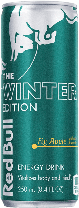 Free Shipping | 12 units box Soft Drinks & Mixers Red Bull Energy Drink Winter Edition Apple Fig Austria Can 25 cl