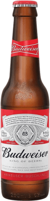 Kostenloser Versand | 24 Einheiten Box Bier Budweiser Vereinigte Staaten Kleine Flasche 25 cl