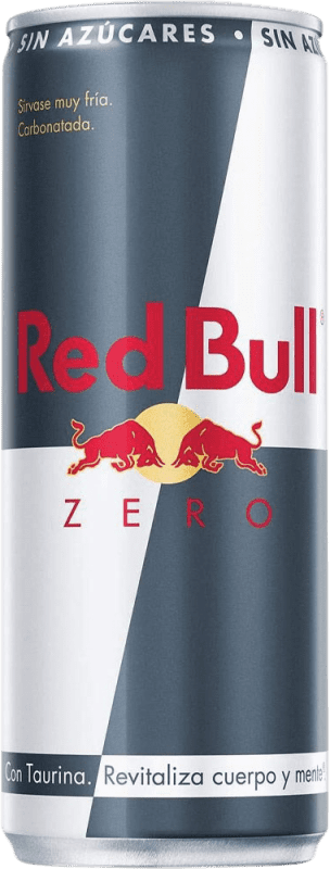 64,95 € Envío gratis | Caja de 24 unidades Bebida Energética Red Bull Energy Drink Zero Lata 25 cl