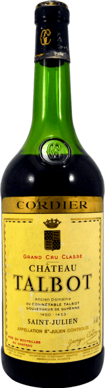 204,95 € Kostenloser Versand | Rotwein Château Talbot Georges Cordier Sammlerexemplar 1975 A.O.C. Saint-Julien Magnum-Flasche 1,5 L