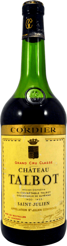 214,95 € | Vino tinto Château Talbot Georges Cordier Ejemplar Coleccionista 1975 A.O.C. Saint-Julien Francia Botella Magnum 1,5 L