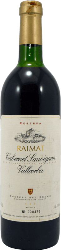 43,95 € | Vino tinto Raimat Vallcorba Ejemplar Coleccionista Reserva D.O. Costers del Segre Cataluña España Cabernet Sauvignon 75 cl