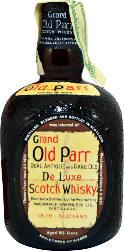 387,95 € Kostenloser Versand | Blended Whisky Macdonald Greenlees Grand Old Parr 1970's Sammlerstück Nicht zum Verzehr Geeignet