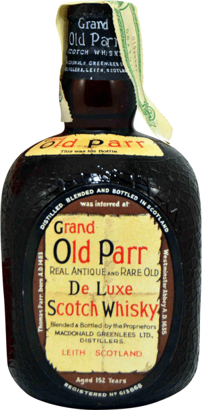 Kostenloser Versand | Whiskey Blended Macdonald Greenlees Grand Old Parr Sammlerexemplar aus den 1970er Jahren Großbritannien 75 cl