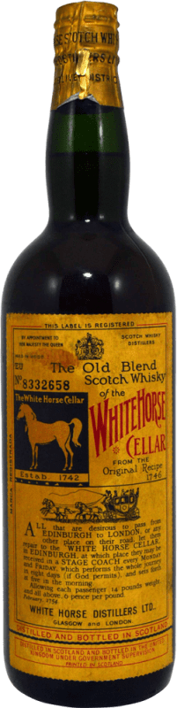 Free Shipping | Whisky Blended White Horse Cellar 1742 Collector's Specimen United Kingdom 75 cl