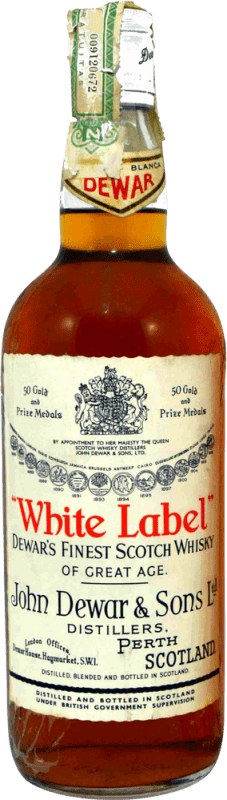 19,95 € Envío gratis | Whisky Blended Dewar's White Label Old Bottling Ejemplar Coleccionista No Apto para Consumo