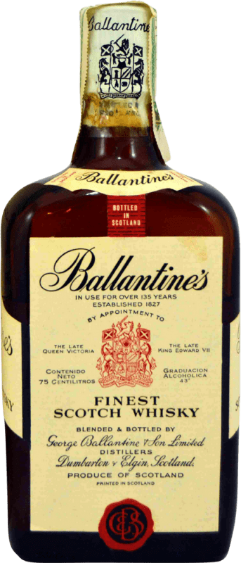 16,95 € | Виски смешанные Ballantine's Botella Baja Коллекционный образец 1970-х гг Объединенное Королевство 75 cl