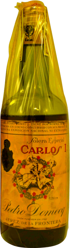 73,95 € | Brandy Pedro Domecq Carlos I en Caja Dorada Collector's Specimen 1970's Spain 75 cl