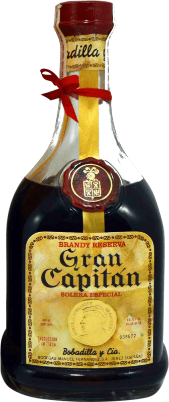 Free Shipping | Brandy Bobadilla y Cia. Gran Capitán Solera Especial Collector's Specimen 1970's Reserve D.O. Jerez-Xérès-Sherry Andalusia United Kingdom 75 cl