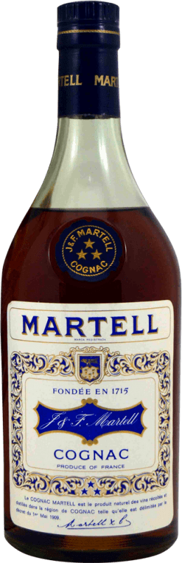 139,95 € Kostenloser Versand | Cognac Martell J&F Martell 3 Stars 1970's A.O.C. Cognac Sammlerstück Nicht zum Verzehr Geeignet