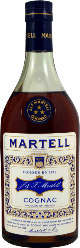 154,95 € Бесплатная доставка | Коньяк Martell J&F Martell 3 Stars Коллекционный образец 1970-х гг A.O.C. Cognac