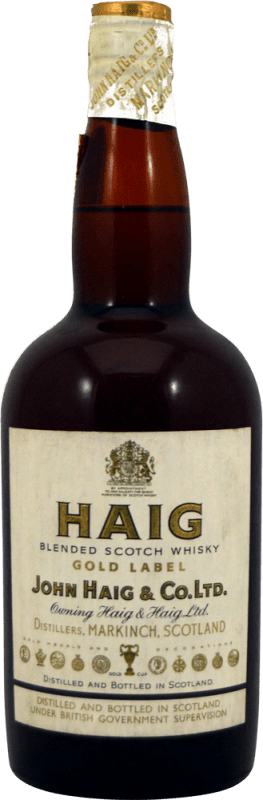 19,95 € | Whisky Blended John Haig & Co Gold Label Cierre Alambre Collector's Specimen Spain 75 cl