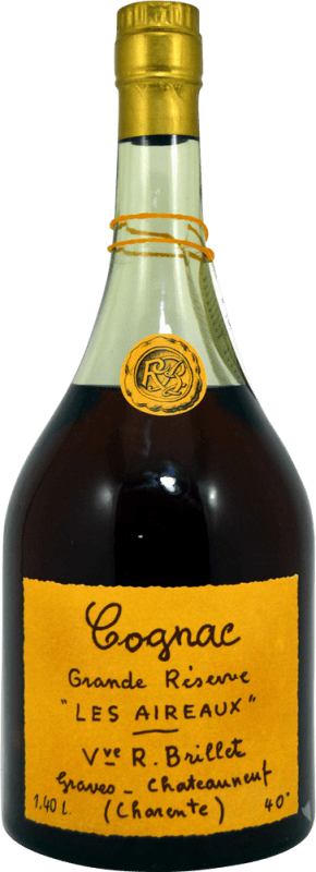 509,95 € Envio grátis | Cognac Conhaque Brillet 1.4 L Espécime de Colecionador Grande Reserva A.O.C. Cognac Garrafa Magnum 1,5 L