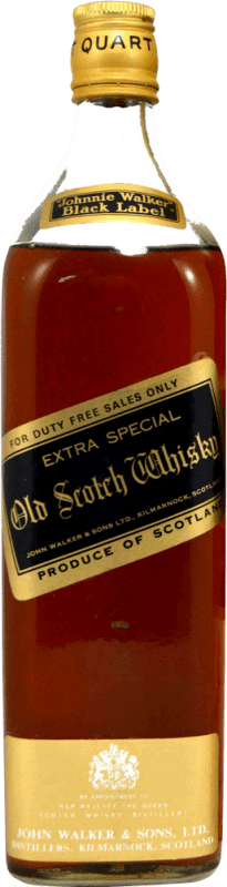 82,95 € | 调和威士忌 Johnnie Walker Black Label Quart 1970's American — 美式 英国 75 cl 收藏品 不可食用