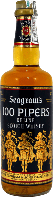 16,95 € | Whisky Blend Seagram's 100 Pipers Spécimen de Collection années 1970's Royaume-Uni 75 cl