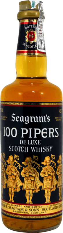 Free Shipping | Whisky Blended Seagram's 100 Pipers Collector's Specimen 1970's United Kingdom 75 cl