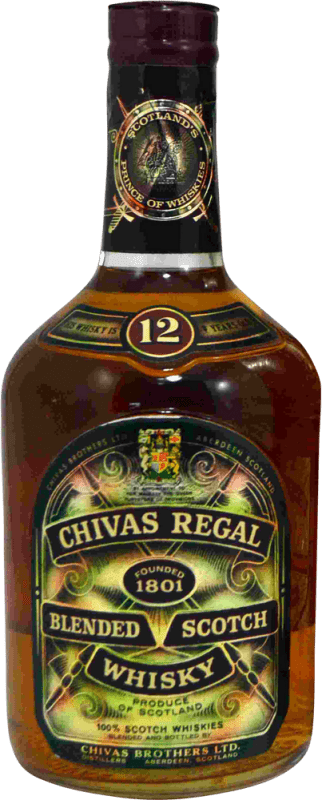 10,95 € | Whisky Blend Chivas Regal Caja Dorado — Doré Royaume-Uni 12 Ans 75 cl Objet de Collection Non Destinée à la Consommation