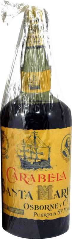 Spedizione Gratuita | Brandy Osborne Carabela Santa María en Caja de Madera 1970's Gran Riserva Regno Unito 75 cl Esemplare da Collezione Non Idoneo al Consumo
