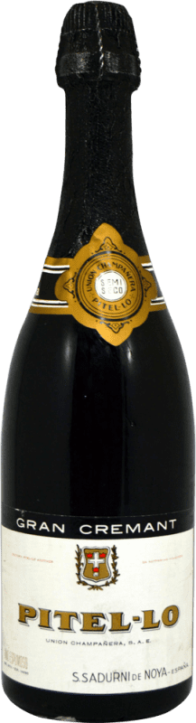 Envío gratis | Espumoso Blanco Unión Champanera Pitel Lo Gran Cremant 1970's Semiseco España 75 cl Ejemplar Coleccionista No Apto para Consumo