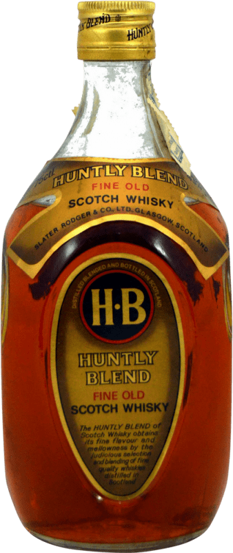 Envoi gratuit | Blended Whisky Slater Rodger Huntly Blended Fine Old Scotch Spécimen de Collection années 1970's Royaume-Uni 75 cl