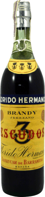 Brandy Conhaque Hermanos Florido 3 Escudos Espécime de Colecionador década de 1970 75 cl