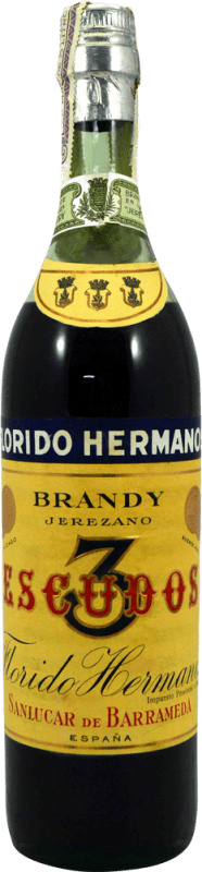 Free Shipping | Brandy Hermanos Florido 3 Escudos 1970's Spain 75 cl Collector's Item Not for Consumption