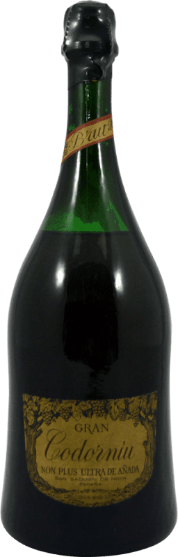 Envío gratis | Espumoso Blanco Codorníu N.P.U. Non Plus Ultra Gran Codorníu 1970's D.O. Cava Cataluña España 75 cl Ejemplar Coleccionista No Apto para Consumo