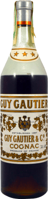 Cognac Conhaque Guy Gautier 3 Estrellas Espécime de Colecionador década de 1970 Cognac 75 cl