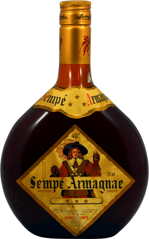 88,95 € | Armagnac Henry A. Sempe 3 Estrellas Collector's Specimen 1960's France Bottle 70 cl