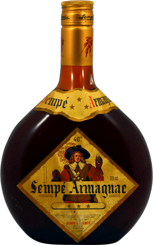 Envio grátis | Armagnac Henry A. Sempé 3 Estrellas Espécime de Colecionador década de 1960 França 70 cl