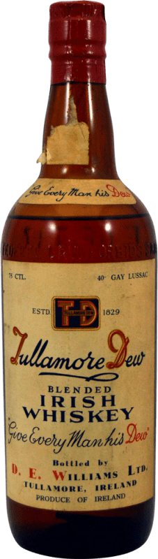 393,95 € Envío gratis | Whisky Blended Tullamore Dew D. E. Williams Ejemplar Coleccionista 1950's