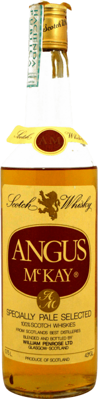 Kostenloser Versand | Whiskey Blended William Penrose Angus Mckay Scotch Sammlerexemplar aus den 1970er Jahren Großbritannien 75 cl