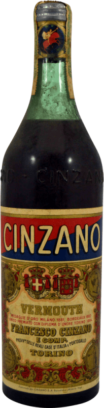 Бесплатная доставка | Вермут Cinzano Rosso Коллекционный образец 1950-х гг Италия 1 L