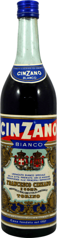 44,95 € | Liqueurs Cinzano Bianco Spécimen de Collection années 1970's Italie 1 L
