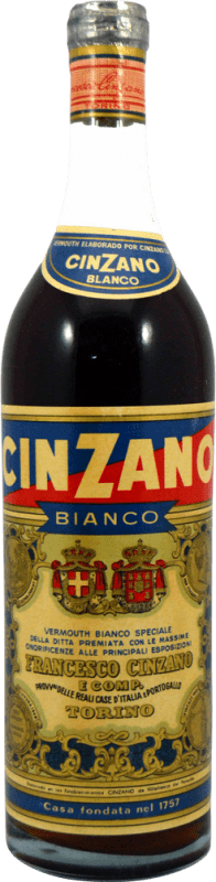 Envio grátis | Licores Cinzano Bianco Espécime de Colecionador década de 1960 Itália 1 L