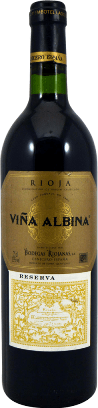 22,95 € Envío gratis | Vino tinto Bodegas Riojanas Viña Albina Ejemplar Coleccionista Reserva D.O.Ca. Rioja