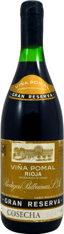 Envío gratis | Vino Tinto Bodegas Bilbaínas Viña Pomal Gran Reserva 1982 D.O.Ca. Rioja La Rioja España 75 cl Ejemplar Coleccionista No Apto para Consumo