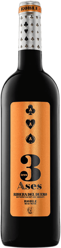 免费送货 | 红酒 3 Ases 橡木 D.O. Ribera del Duero 卡斯蒂利亚莱昂 西班牙 Tempranillo 75 cl