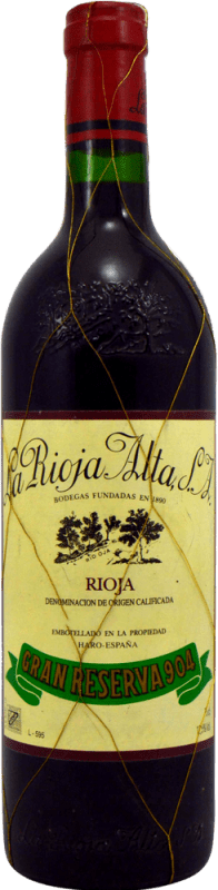 137,95 € | Vinho tinto Rioja Alta 904 Espécime de Colecionador Grande Reserva 1985 D.O.Ca. Rioja La Rioja Espanha 75 cl