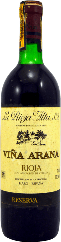 55,95 € | Vino Tinto Rioja Alta Viña Arana Ejemplar Coleccionista Reserva 1982 D.O.Ca. Rioja La Rioja España 75 cl Ejemplar Coleccionista – No Apto para Consumo