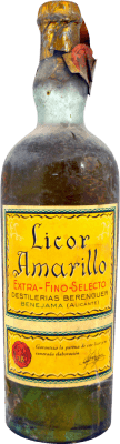 Licores Destilería Berenguer Licor Amarillo 1940's Exemplar de colecionador Não Próprio para Consumo