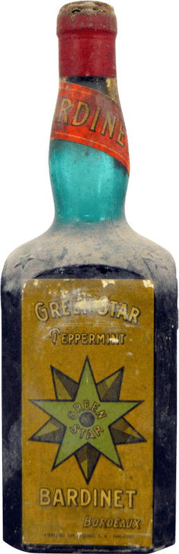 Free Shipping | Herbal Liqueur Bardinet Green Star 1930's France 75 cl Collector's Item Not for Consumption Peppermint