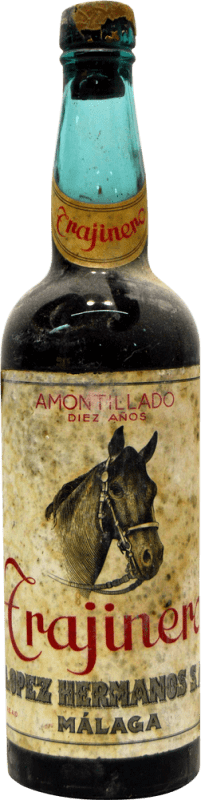 Free Shipping | Fortified wine López Hermanos Trajinero Amontillado Collector's Specimen 1940's Spain 10 Years 75 cl