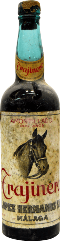 Бесплатная доставка | Креплёное вино López Hermanos Trajinero Amontillado Коллекционный образец 1940-х гг Испания 10 Лет 75 cl