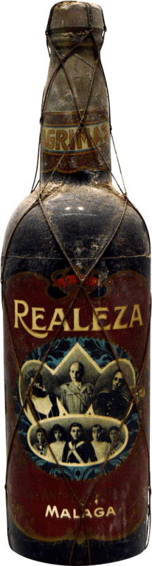 送料無料 | 酒精強化ワイン Hijos de Antonio Barceló Realeza Málaga Lágrimas 1920's スペイン 75 cl コレクターズアイテム 飲食不可