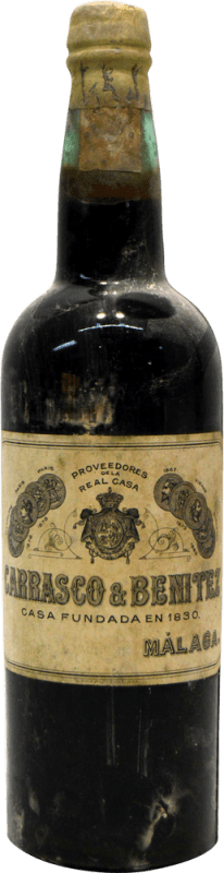 送料無料 | 酒精強化ワイン Carrasco & Benítez Málaga 1940's スペイン 75 cl コレクターズアイテム 飲食不可