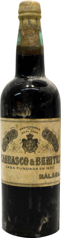 Envoi gratuit | Vin fortifié Carrasco & Benítez Málaga Spécimen de Collection années 1940's Espagne 75 cl